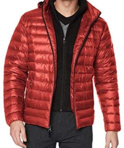 Calvin Klein Men's Hooded Lightweight Water Resistant Packable Down Puffer Jacket