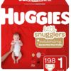 Huggies Little Snugglers Baby Diapers, Size 1, 198 Ct, One Month Supply
