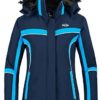Wantdo Women's Winter Waterproof Ski Jacket Mountain Snow Windproof Rain Coat